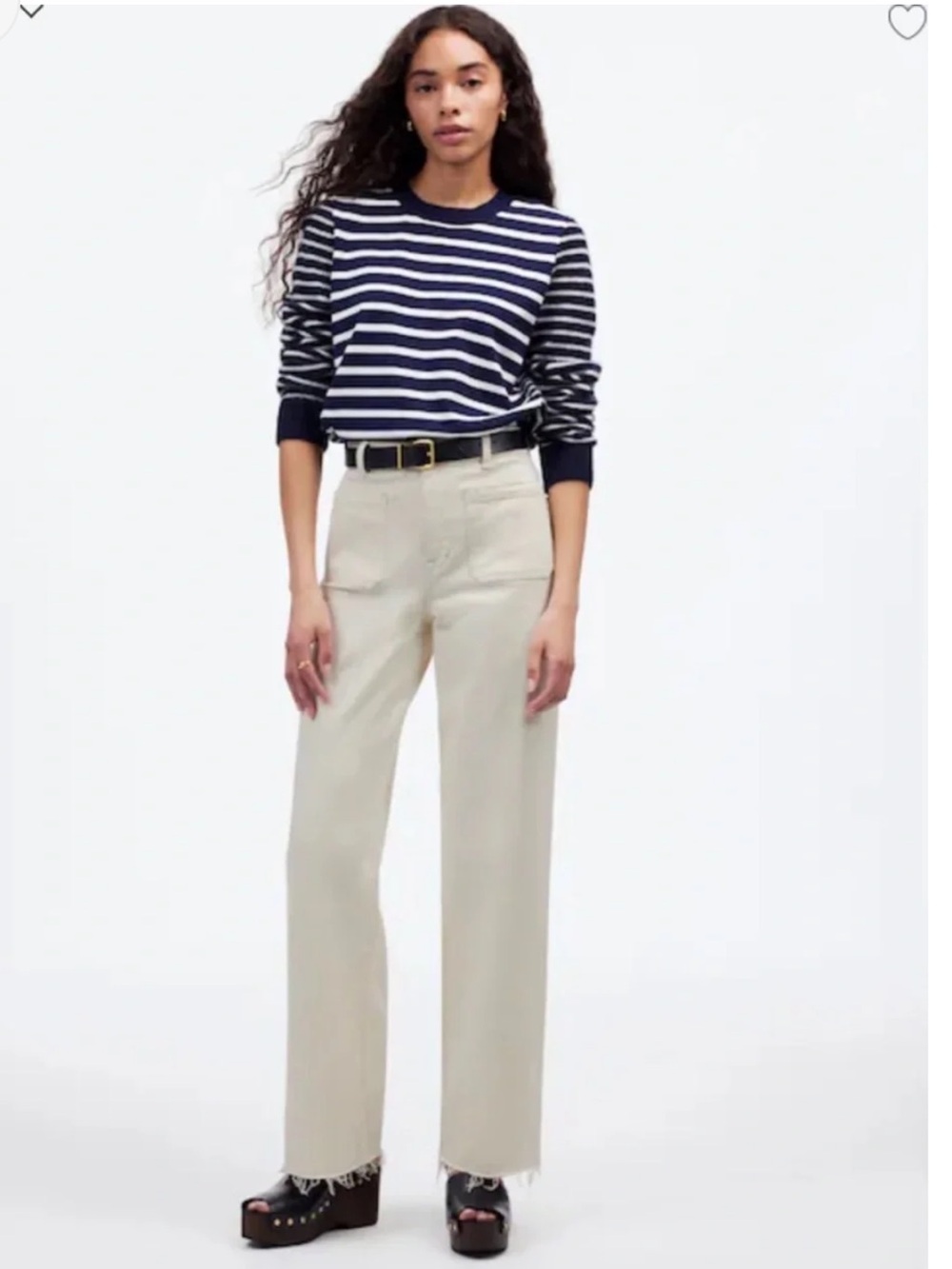 Madewell Emmett Wide-Leg Jeans with Raw Hem